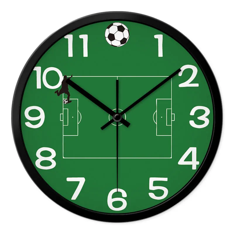 Fun Football Field Pattern Of The Living Room Wall Clock Football Fans