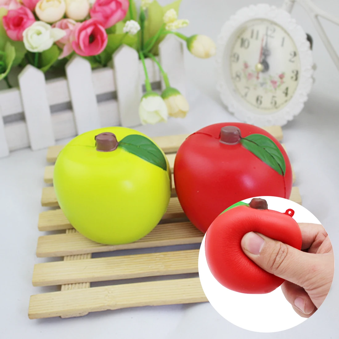 Etmakit 7 см * 6 см мягкими ПУ моделирование замедлить рост для Apple реквизит игрушки для мобильного телефона бусы кулон медленный отскок фрукты