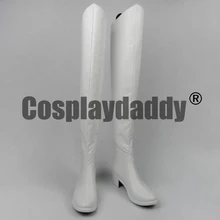 Code Geass: Лелуш Восстания Сузаку Куруруги рыцарь вер. Аниме Косплэй белые туфли ботинки с высоким голенищем H016