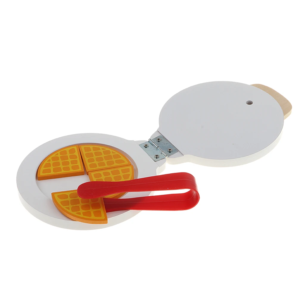 

Funny Wooden Kitchen Toy Set Pretend Play Cookware Mixer Educational Cooking Game - Pancake Machine Appliances