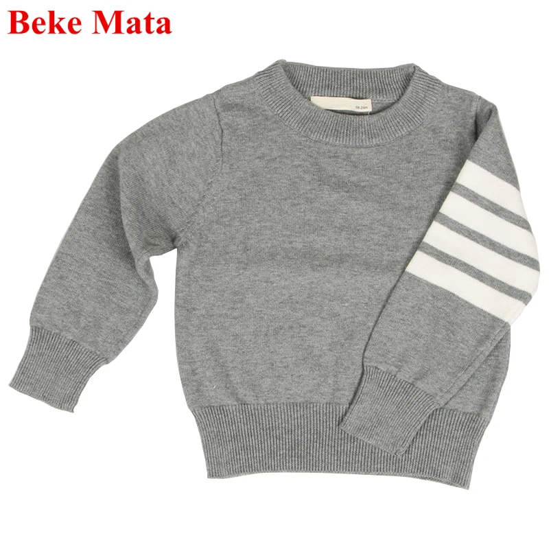

BEKE MATA Baby Boy Sweaters Winter 2017 Solid Toddler Boy Sweater And Pullover Long Sleeve Knit Children Outerwear Kids Clothing