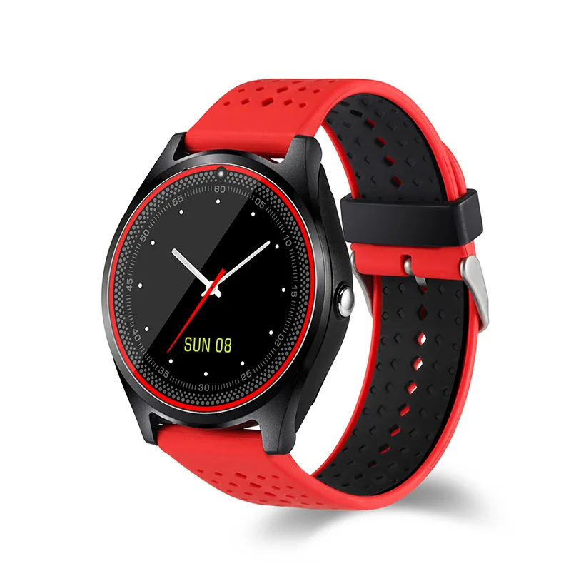 

2018 Jakcom V9 Sport Smart Watch With Camera Bluetooth Support TF SIM Card Pedometer MP3 Clock Men/Women Smartwatch For Android