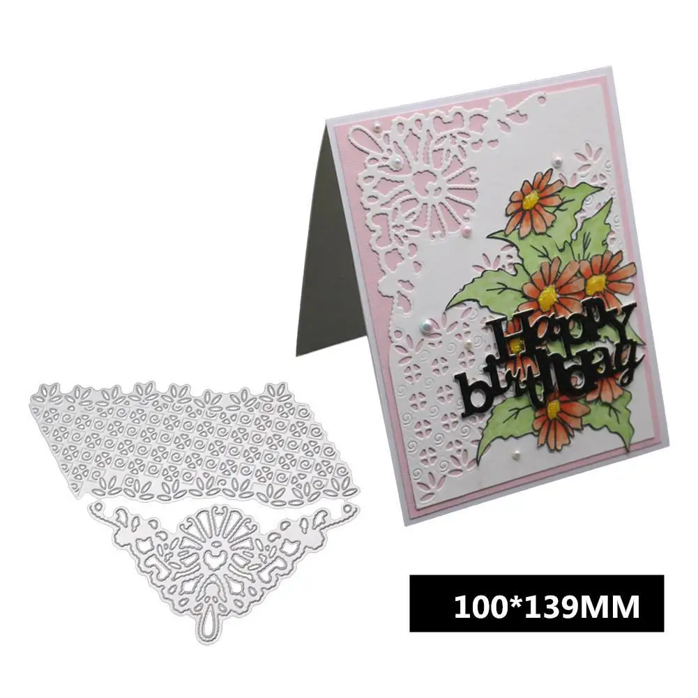  DIY Etched Carbon Steel Cutting Dies for Scrapbook Card Background Decor/Invitation Lace Baby Girls - 33057087426