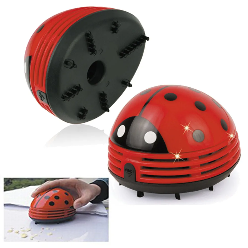 

Vacuum Micro Cleaner Floor Cute Mini Beetles Corner Desk Table keyboard Top Batteries Creative Automatic Dust Sweepers F128