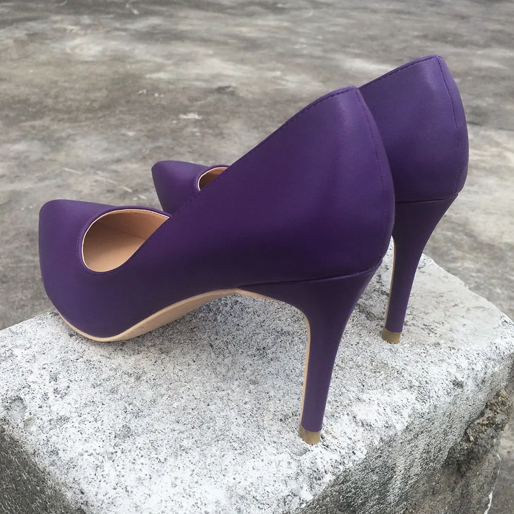 Base Heels 8cm Talons 12cm Super Mariage De Heels Slip partie Sandales Pompes Violet Marque Microfibre purple Chaussures Personnalisé Haute Sur Veowalk Hauts Purple Femme 10cm awn7gRxHq