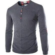 2016 Gray Men’s T-shirt and winter new high quality wool cashmere men’s T shirt design of high quality and large size