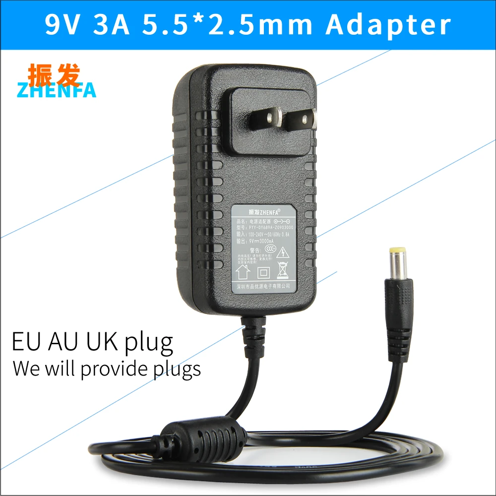 9V 3000mA 3A Universal AC DC Power Supply Adapter Wall Charger for