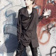 Мужская одежда новая модная рубашка мужской костюм Персонализированная Новинка рубашка с длинным рукавом сценические костюмы певицы