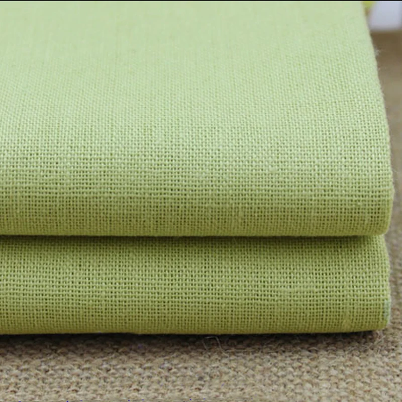 100*140 см Лайм зеленый Хлопок Льняные ткани ручной работы материалы натуральные
