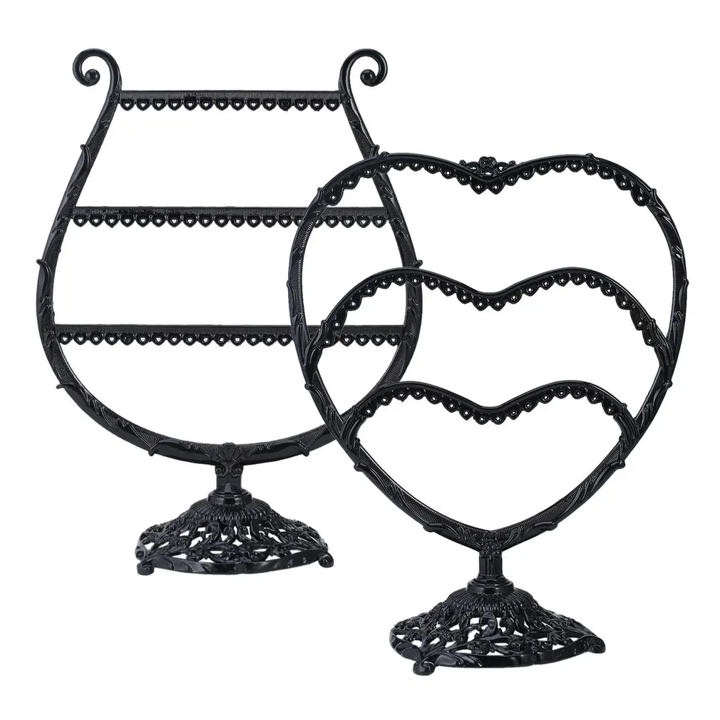 Cup Heart Jewelry Holder Metal Earrings Necklace Ring Rack Organizer Storage Stand Rack For Jewelry