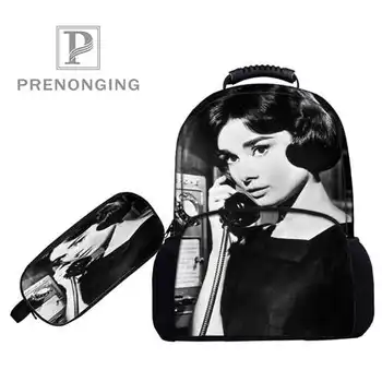 

Custom 17inch K-Audrey Backpacks Pen Bags 3D Printing School Women Men Travel Bags Boys Girls Book Computers Bag#1031-5-69