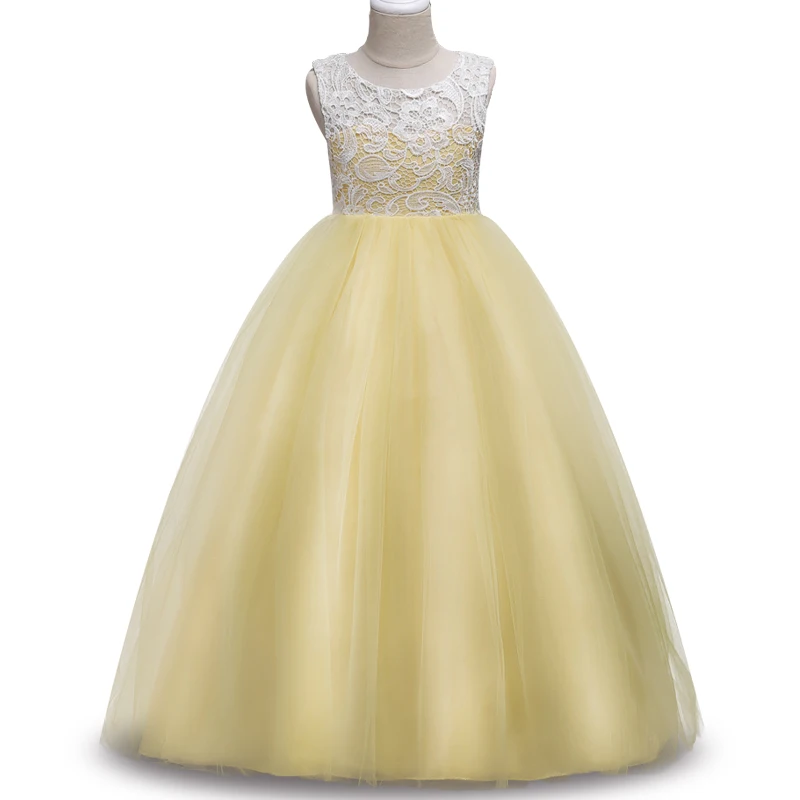 Платье для девочек летняя детская одежда Вечерние платья принцессы для маленьких девочек кружевные свадебные платья длинное платье на выпускной костюм для подростков