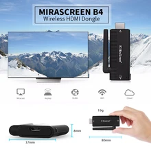 MiraScreen B4 Беспроводная ТВ-палка HDMI Dongle 1080P HD ТВ-палка приемник DLNA Airplay дисплей miracast wifi антенна Android/IOS