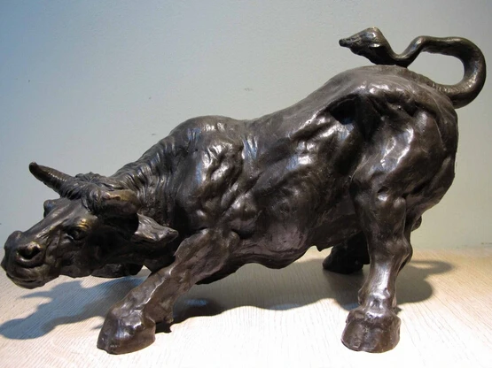 

wholesale factory Chinese Art Copper Bronze Sculpture Animal Cattle Bull Ox Cow Statue Figurine