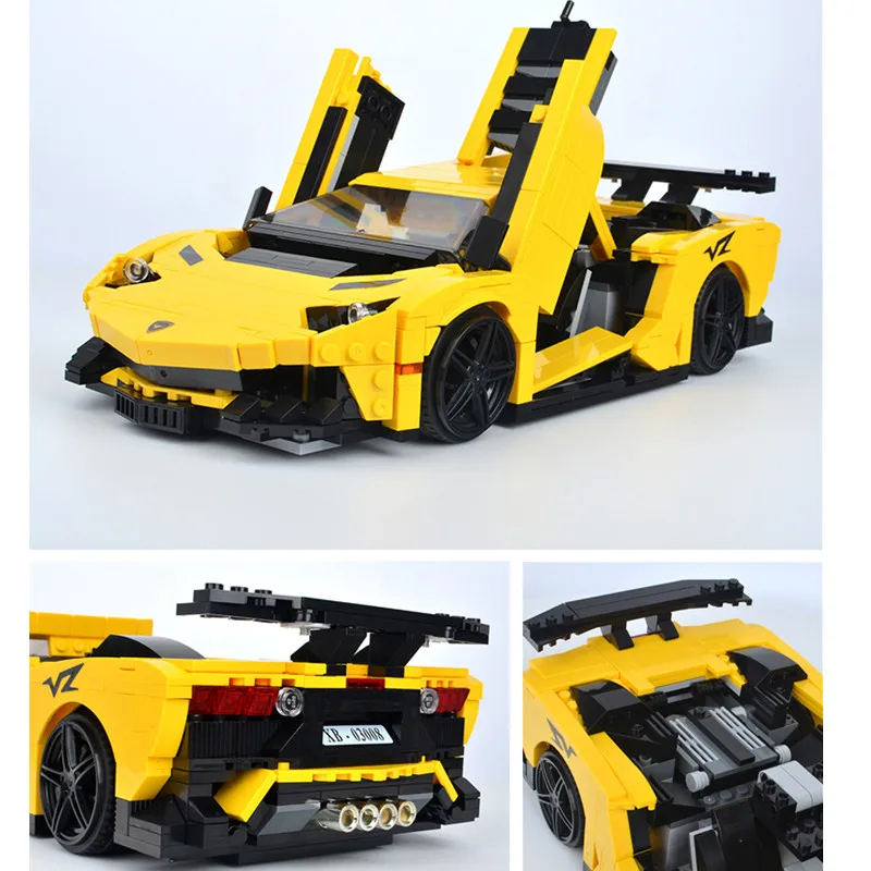 Technic MOC Aventadored, Супер спортивный автомобиль, строительные блоки, наборы, кирпичи, классические модели GTR, детские игрушки для детей, совместимые автомобили