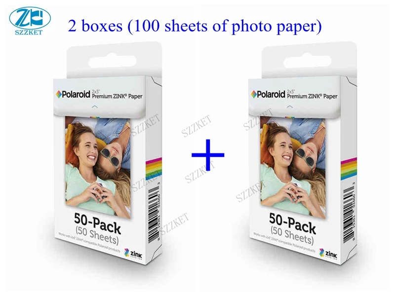 Polaroid premium zinc papel fotográfico 2x3/" 50 hoja