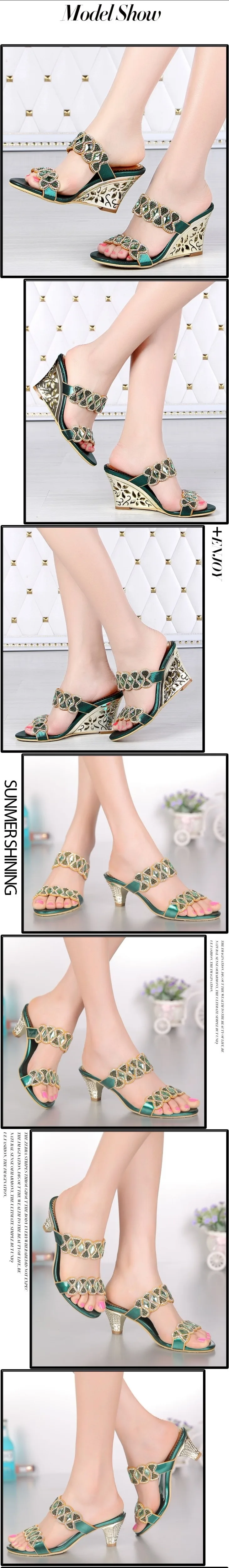 2016 Summer Hot Style Peep Toe Women Wedges Thick Heel 8 Cm Slippers Sandals Shoes Size 11 Clogs & Mules Outdoor Free Shipping2