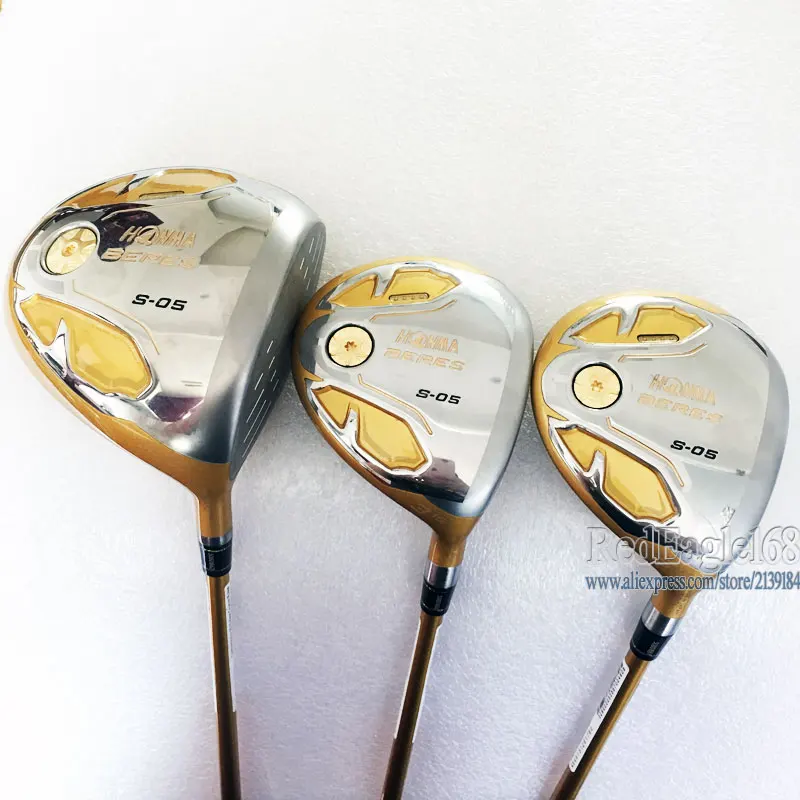 جديد نوادي الجولف هونما S-05 4 نجم نادي مجموعة compelete جولف سائق + 2fairway الخشب + الحديد + حقيبة + مضرب الغولف الجرافيت رمح شحن مجاني