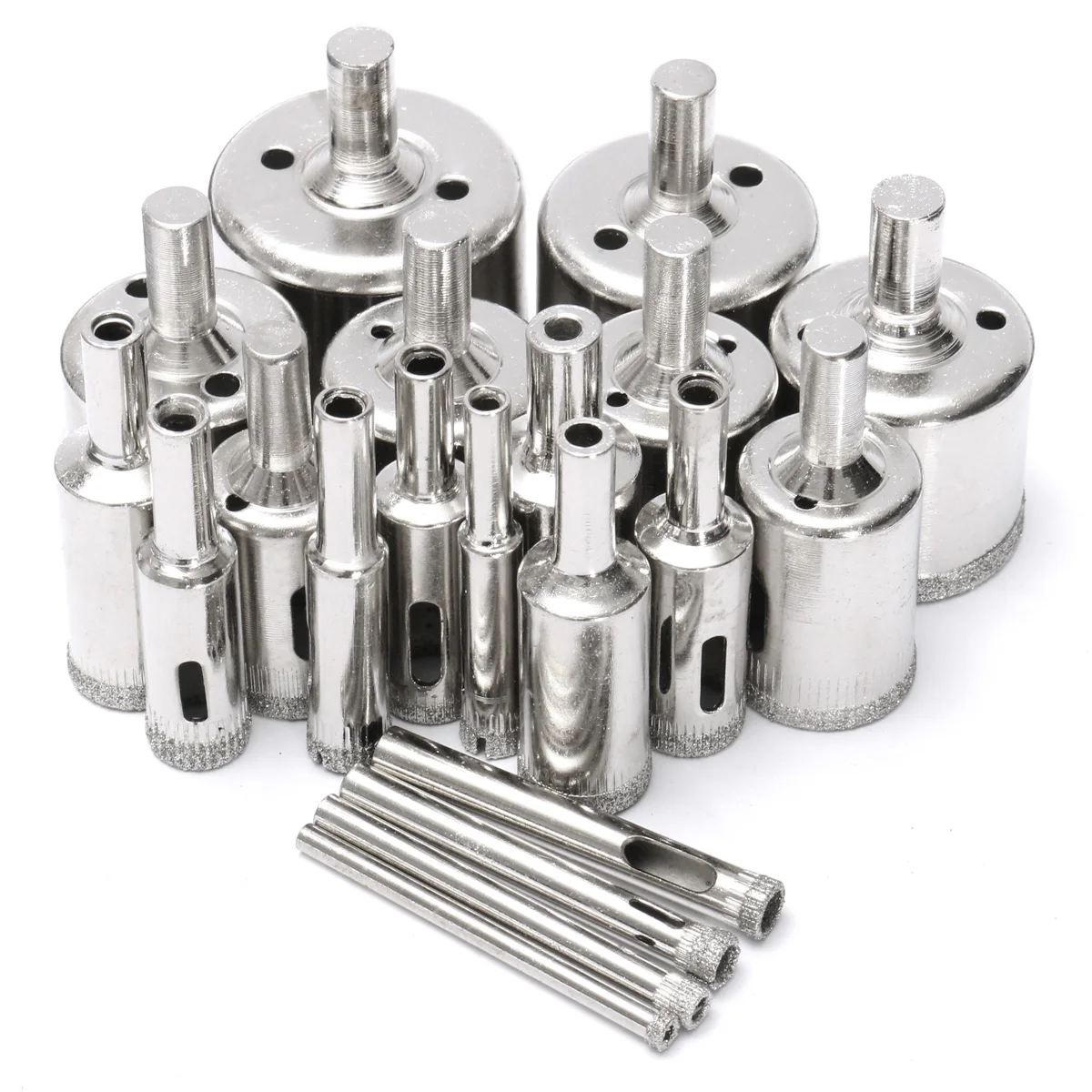 20pcs 4 40mm Diamond Coated Hole Saw Drill Bit Set 4 5 6 7 8 10 12 13