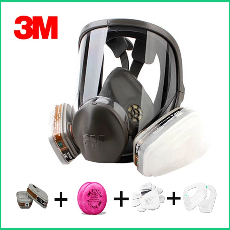 3 Original 3m 6800 Respirador Máscara de Gás Respirador Máscara de Proteção da Marca contra Gases Orgânicos com 6001/2091 Fiter