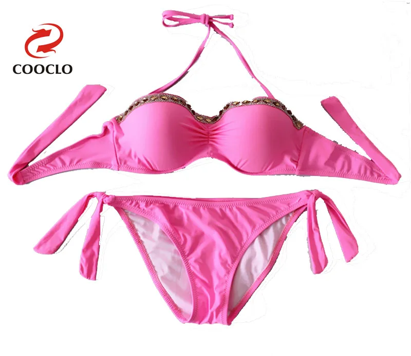 Crystal bra swimwear side string swimsuit colorful swimwear bikini fast deliveryin Bikinis Set