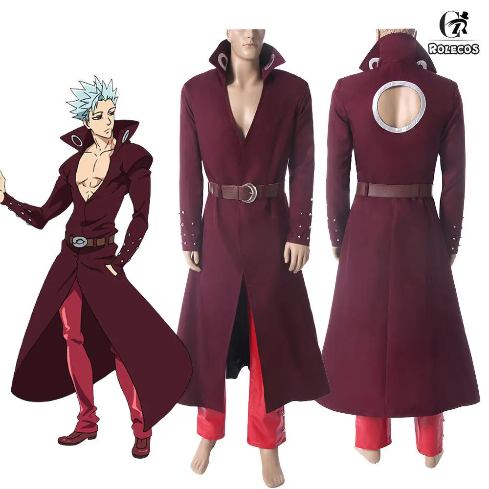 The Seven Deadly Sins Fox/'s Sin of Greed Ban Top Pant Cosplay Costume Full Set