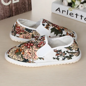 

Taomengsi High quality cloth shoes Printing Fashion handmade cloth shoes Bovine Boxer's canvas uppers
