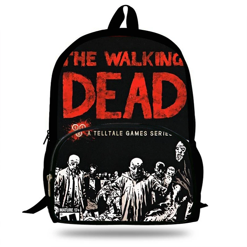 16 дюймовый Mochila с изображениями из сериала Ходячие мертвецы игра на утином пуху