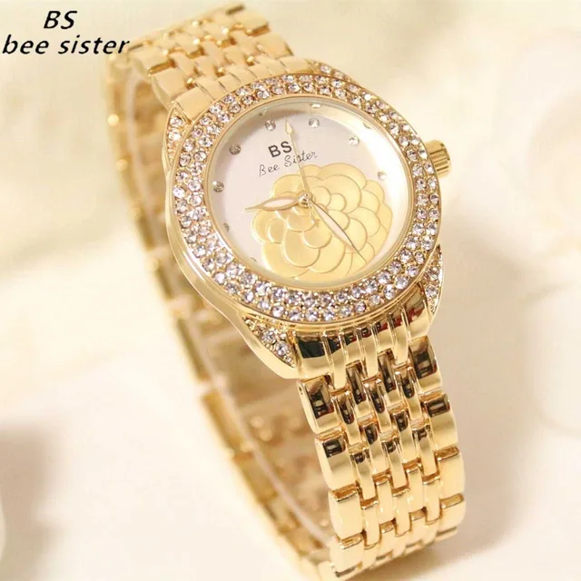 BS brand Watch Luxury Fashion Diamond Watches Quartz Gold Ladies Wristwatch Casu BS brand Watch Luxury Fashion Diamond Watches Quartz Gold Ladies Wristwatch Casu