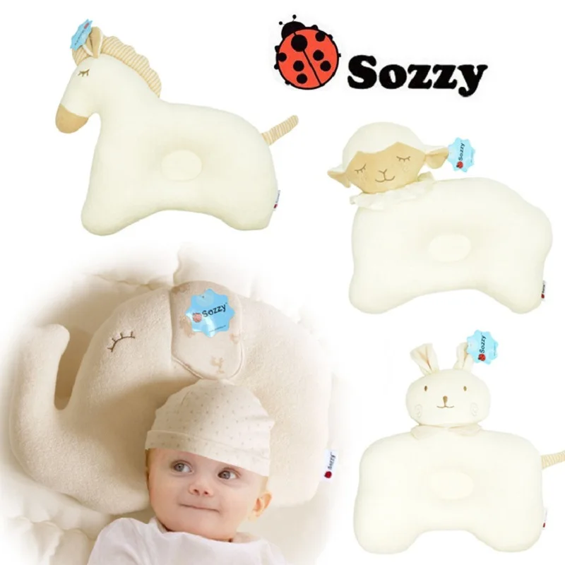

Newest arrival Sozzy elephant sheep newborn baby sleep positioner pillow baby care headrest pillow 1pc