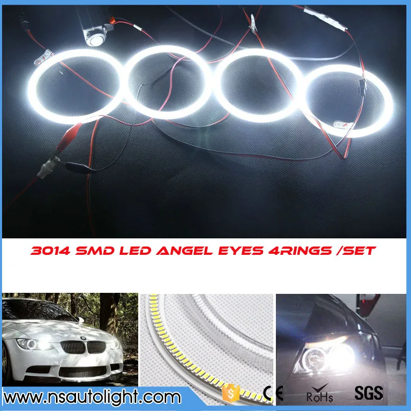 4pcs per set led angel eyes 3014 smd ring 72/80/90/105/120mm diameter