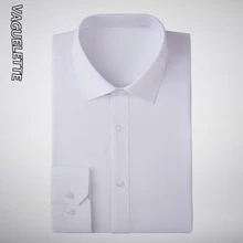 VAGUELETTE Формальные рубашки для мужчин с длинным рукавом рубашки для мужчин хлопок твердые белый/черный/розовый/синий рубашки для мужчин с карманом S-3XL