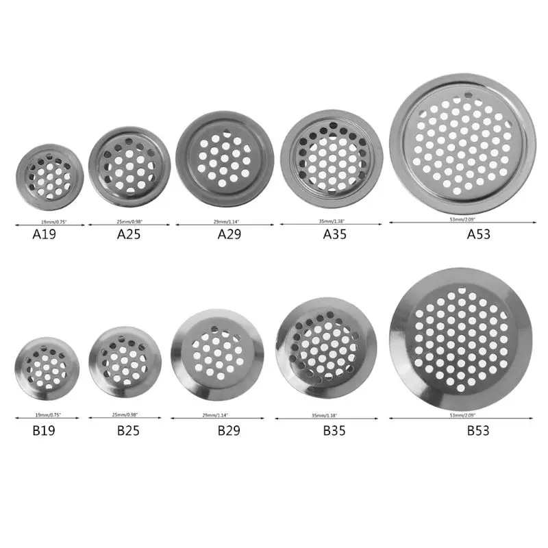 Edelstahl Air Vent Loch Belüftung Jalousie Runde Förmigen Entlüftung Mesh Löcher öffnungen Aliexpress