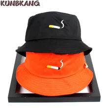 Новая мода сигарета мужская шляпа-Панама Женская Вышивка Рыбалка Солнцезащитная Панама шляпа хлопок взрослый Лето Защита от солнца козырек Кепка