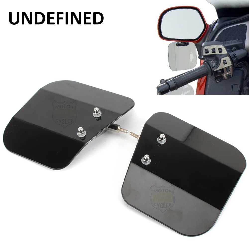 UNDEFINED Motorcycle Dark Smoke Wing Deflector Windshield Windscreen Mirror Mount For Honda
