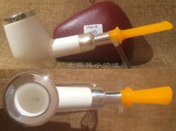 

MSN.M0073 Finest Block Turkey Meerschaum Sepiolite pipe by Muhsin Erdogan pipe - Hand Carved Tobacco Smoking New medium