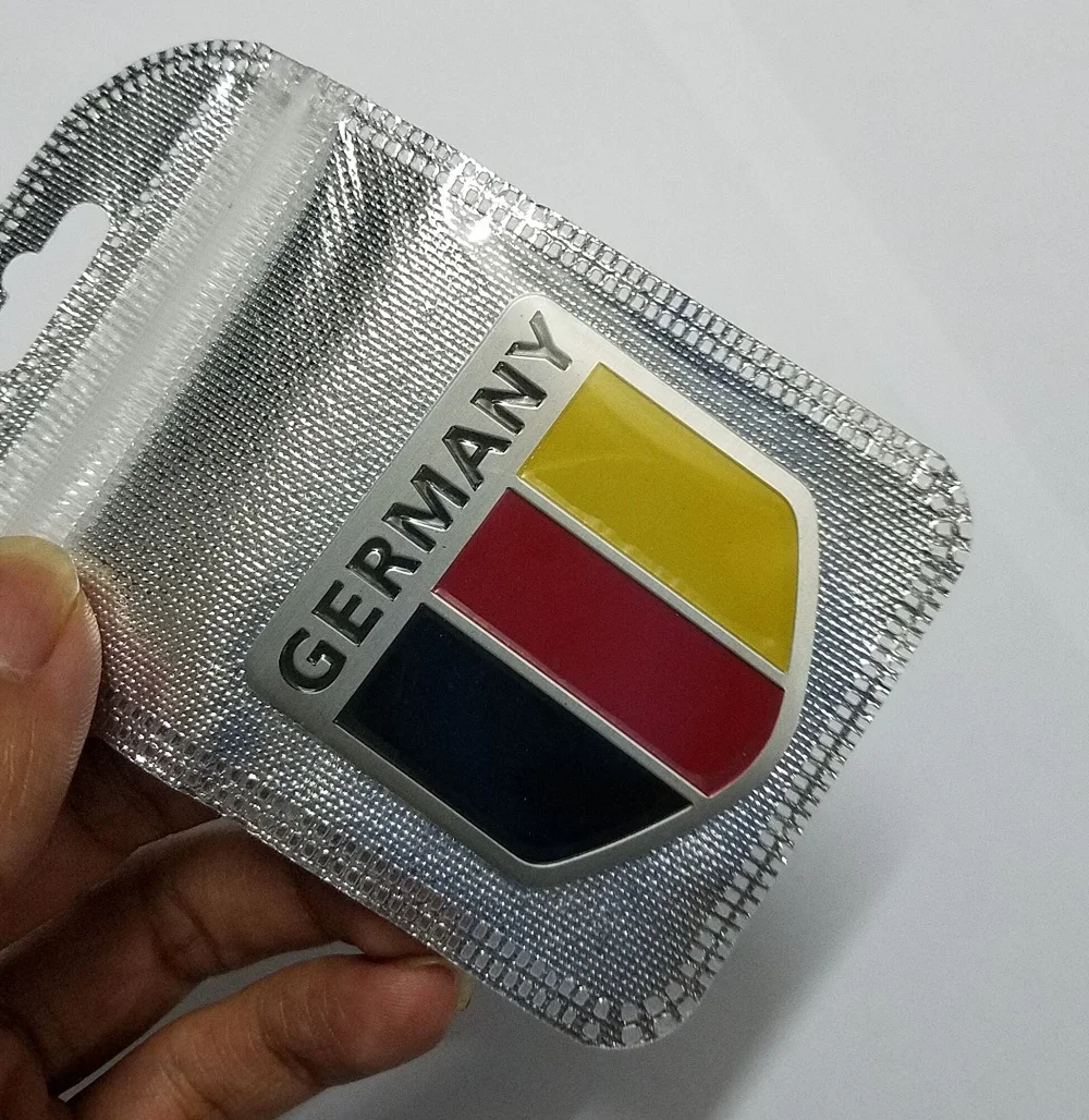 Newest Aluminum German Flag Motor Sport Germany Map Car Emblem Badge Decal Sticker