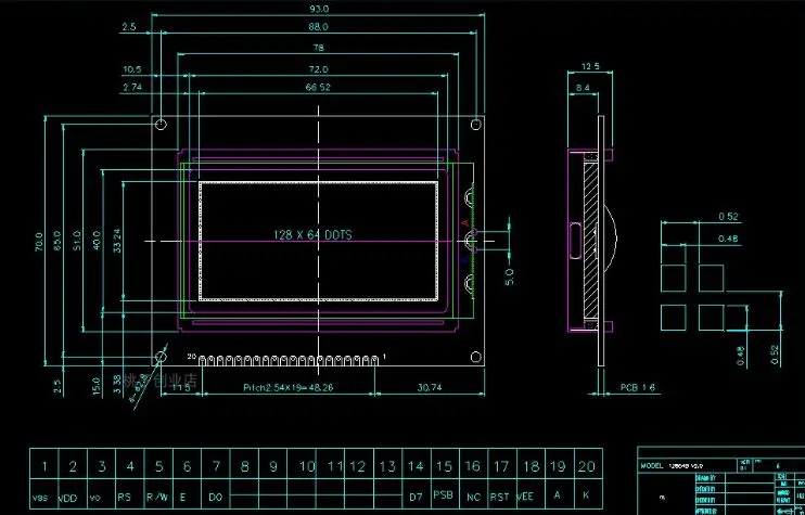 1 шт. 12864 128x64 точки графика синего цвета/желтый зеленый цвет подсветки ЖК-дисплей модуль raspberry PI