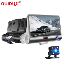 QUIDUX 4.0″ Car DVR Camera Dual Lens with Rear view Registrar three camera Night vision car dvrs Video dashcam Camcorder