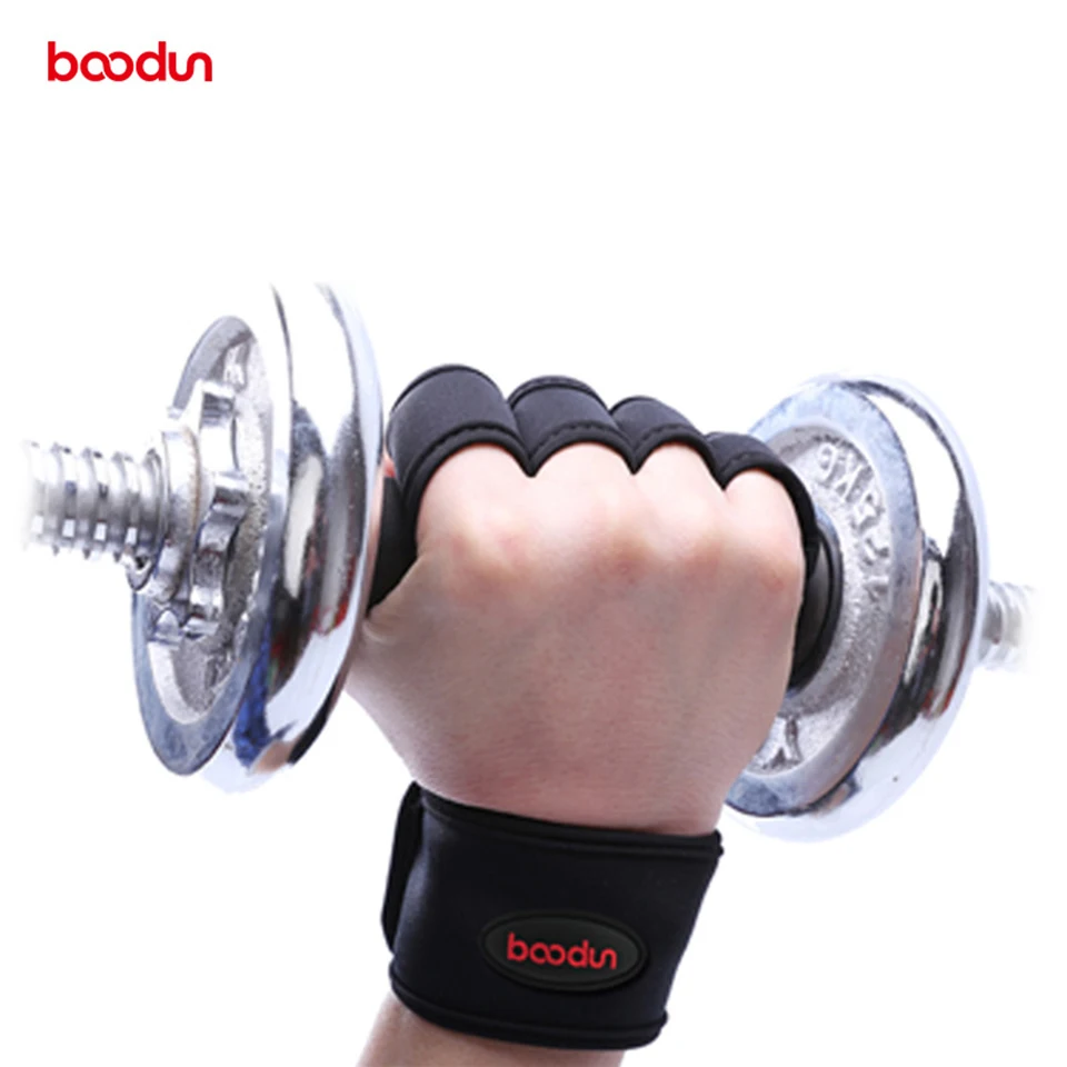 Boodun Women Men Weight Lifting Training Fitness Sports Body Building Gymnastics Grips Gym Hand Palm Protector Gloves