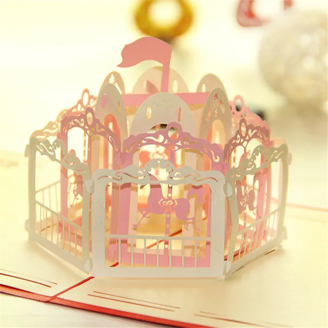 3d laser cut pop up greeting cards baby happy birthday postcards birthday postcards