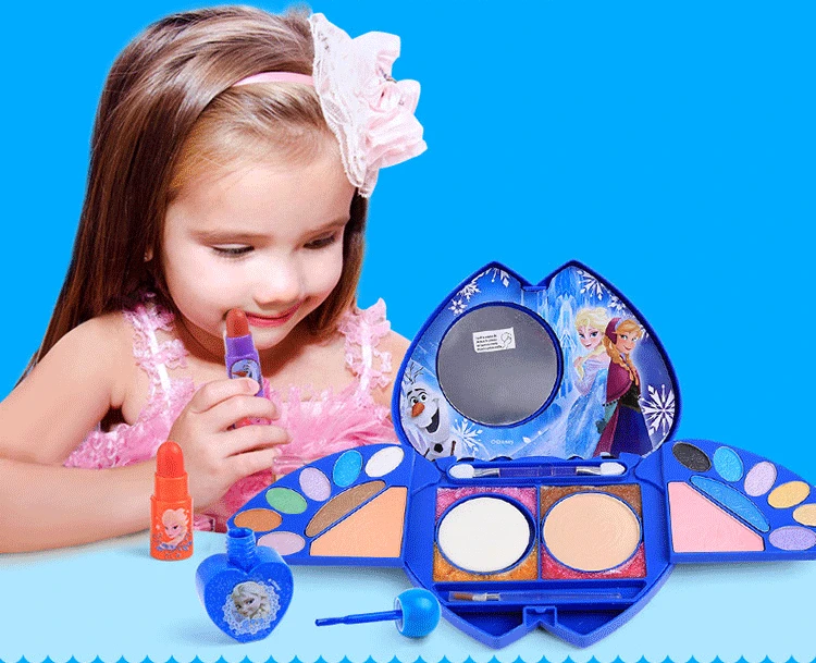 Disney Детская косметика игрушки набор принцесса макияж тени для век помада для девочек подарок на день рождения дома игрушки Красота и