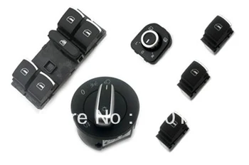 

Chrome Euro Interior Switch Set Non-AUTO For VW Volkswagen Golf Jetta MK5 MK6