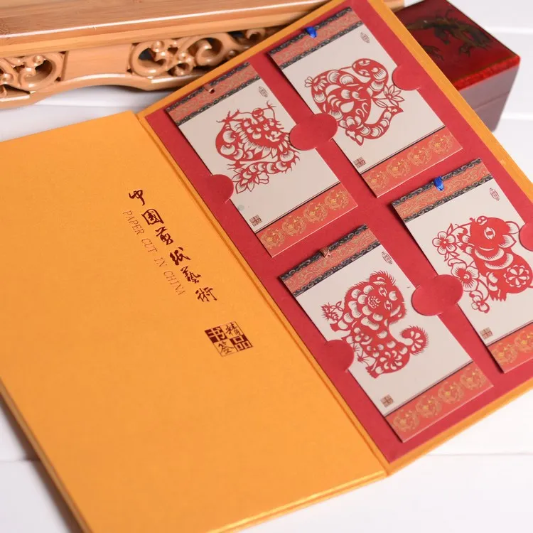 

Chinese and English paper-cut Chinese traditional crafts business small gifts paper-cut bookmarks home decorations