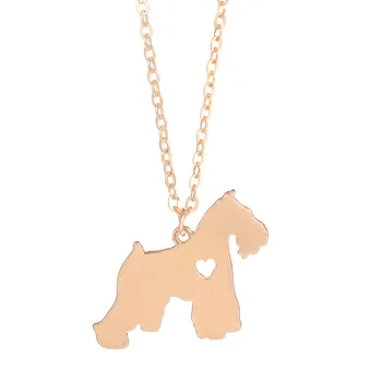 

Wholesale 30pcs Schnauzer Necklace Dog Pendant Pet Jewelry Charm Long Chian Christmas Gift Family Pet For Women Men
