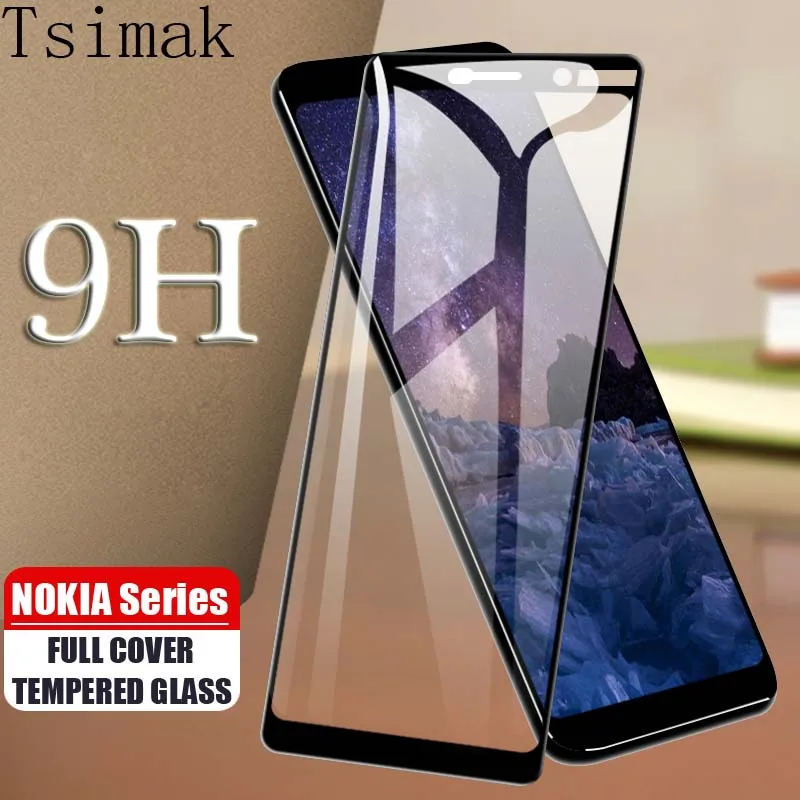 Закаленное стекло Tsimak для Nokia 2 3 5 6 8 7 Plus 1 X3 X5 X6 X7 2018 защита экрана полноэкранная