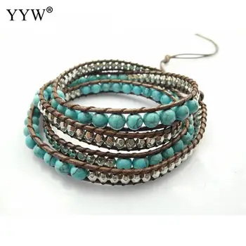 

5strands/lot Wrap Bracelet Natural Stone Bracelets for Handmade Jewelry Wholesale Jewelry for Woven Bracelets pulseras mujer