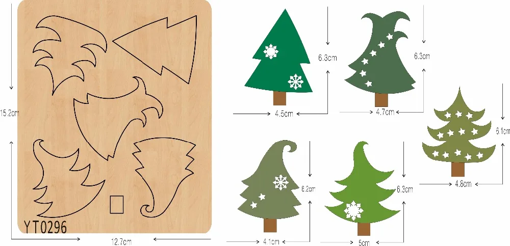 

Strange Christmas tree DIY wooden die/cutting tool die/ Scrapbook mold/YT0296