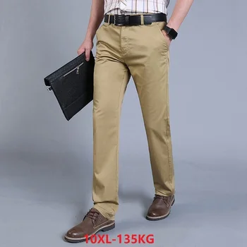 

9XL 10XL men casual pants Trousers formal Stretch Elasticity plus large size big sale 5XL 8XL 7XL men khaki46 48 business pants