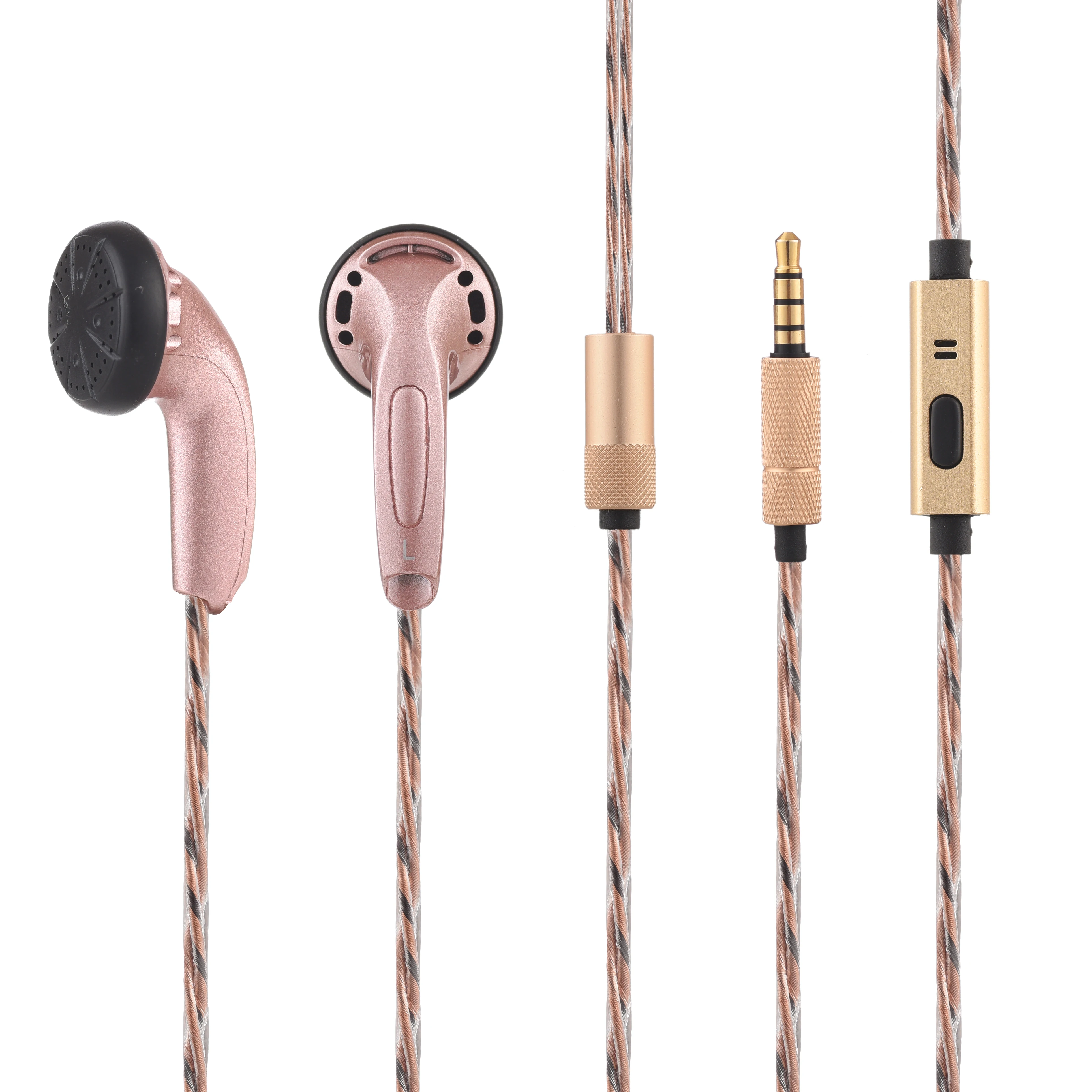 DIY EMX500 наушники вкладыши с плоской головкой микрофоном HiFi бас DJ тяжелый качество